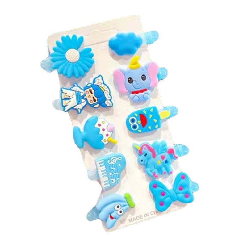 Clips de cabello para niños de plástico de verano al por mayor